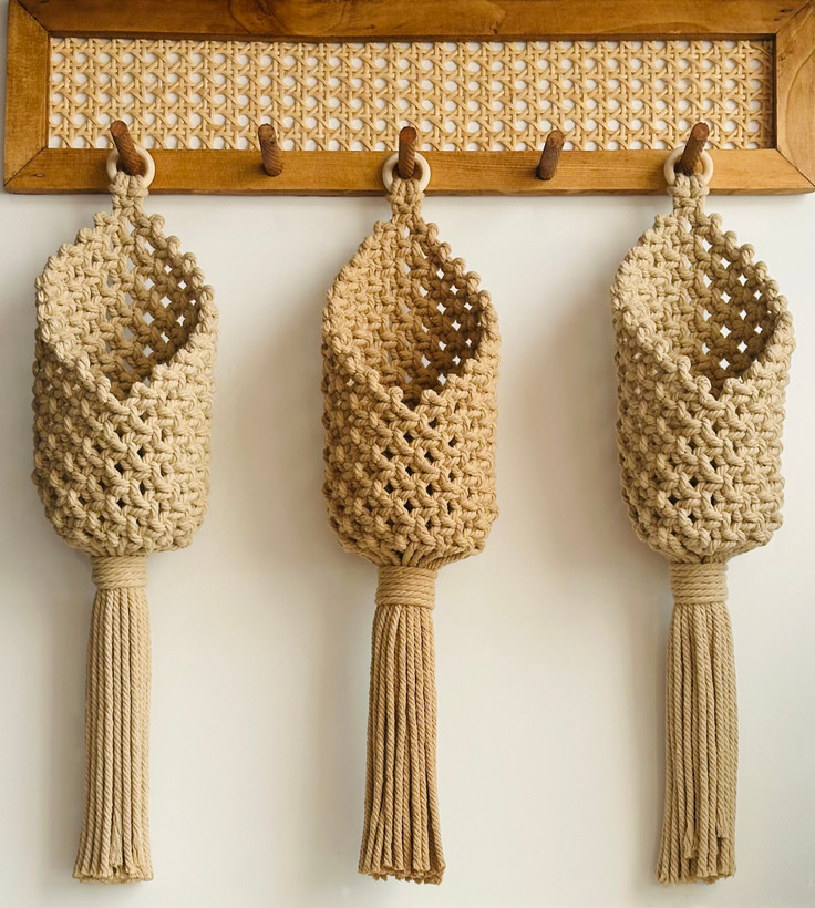 آویز گلدان مکرومه